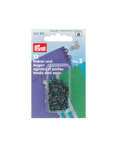 Ganci ed occhielli ottone N.3 nero