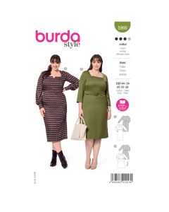 Cartamodello-Vestito con scollo quadrato