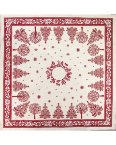 Tovaglia piazzata 100x100 rosso Natale