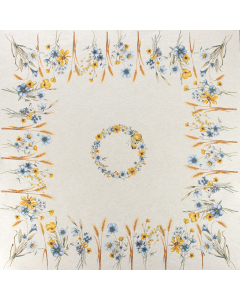CENTRO TAVOLA 100X100 FIORI E SPIGHE