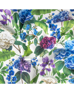 DRILL COTONE DIGITALE BLUE FLOWERS