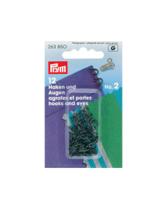 Ganci ed occhielli ottone N.2 nero
