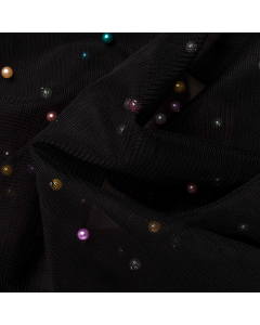 TULLE CON PERLINE MULTICOLOR NAVE