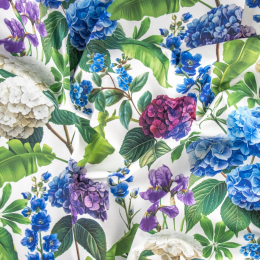 DRILL COTONE DIGITALE BLUE FLOWERS