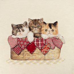 Pannello gatti nella cesta
