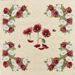 PANNELLI 47X47 CM PAPAVERO E MARGHERITE