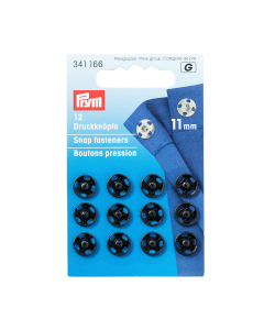 Bottoni automatici ottone 11mm nero