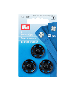 Bottoni automatici ottone 21mm nero