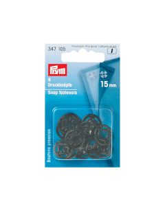 Bottoni automatici plastica 15mm nero