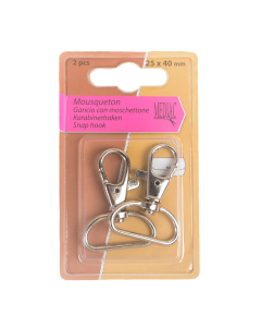 GANCIO CON MOSCHETTONE 25X40MM