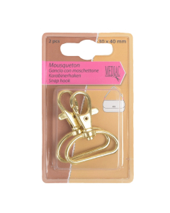 GANCIO CON MOSCHETTONE 30X40 MM