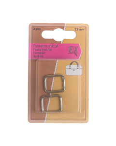 FIBBIE METALLO 2PZ 15 MM