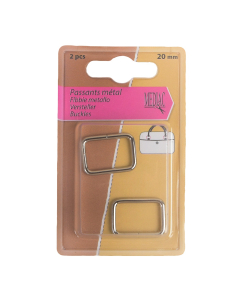 FIBBIE METALLO 2PZ 20 MM