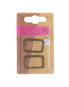 FIBBIE METALLO 2PZ 25MM
