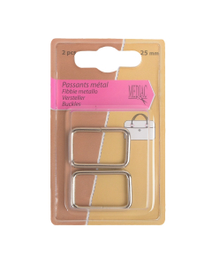 FIBBIE METALLO 25 MM 2PZ