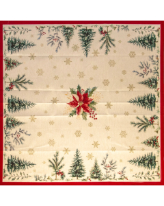 TOVAGLIA PIAZZATA 140X140 XMAS WOODS