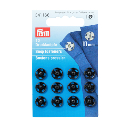 Bottoni automatici ottone 11mm nero