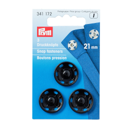 Bottoni automatici ottone 21mm nero