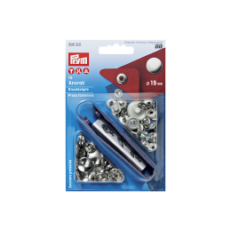 Bottoni pressione 15mm argento