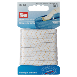 Elastico lavabile 7mm bianco 5 MT