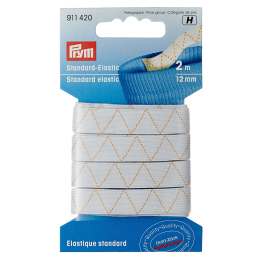 Elastico lavabile 12mm bianco 2 MT