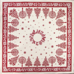 Tovaglia piazzata 100x100 rosso Natale