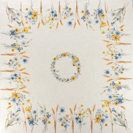 CENTRO TAVOLA 100X100 FIORI E SPIGHE